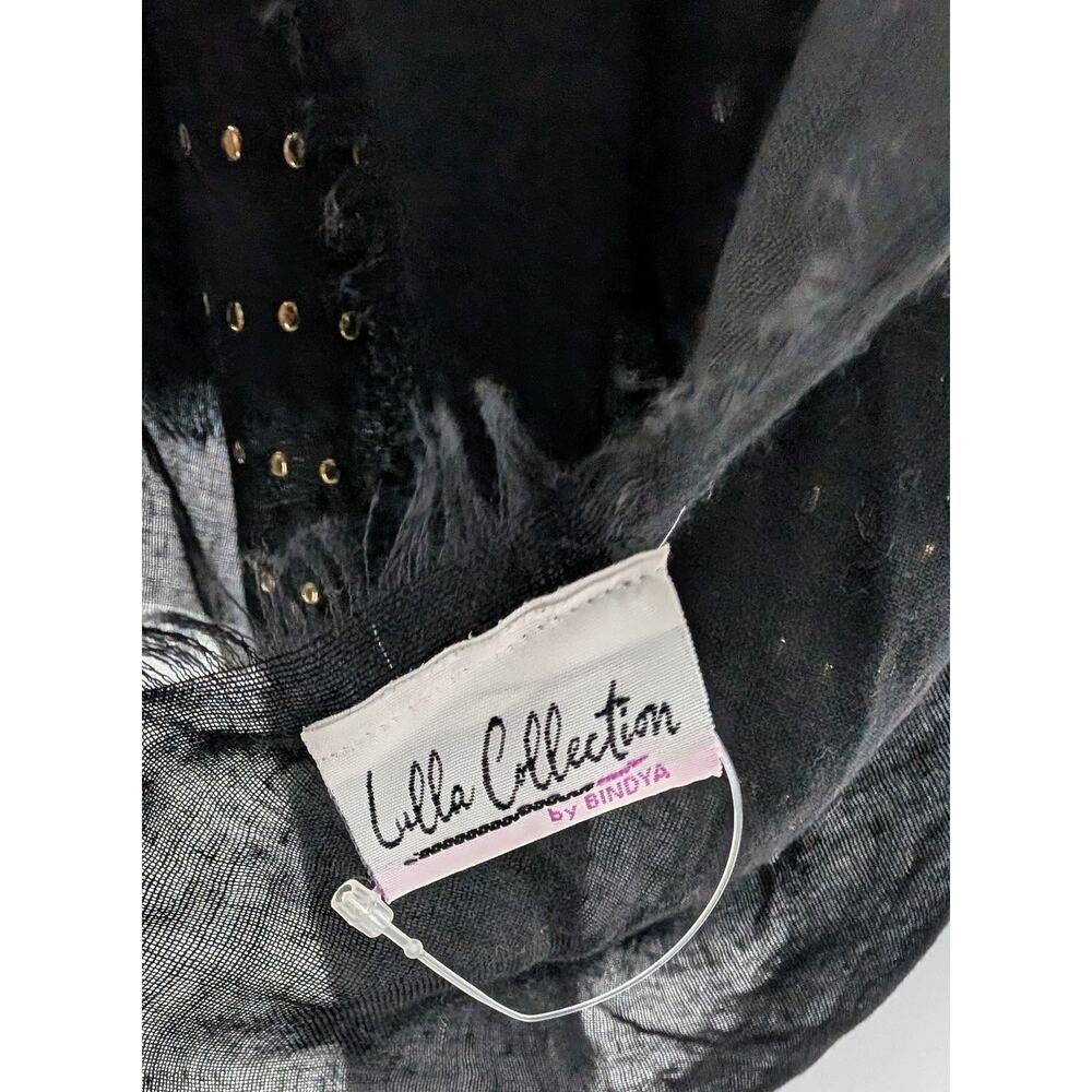 Lulla Collection By Bindya Black Studded Scarf - Picture 3 of 11